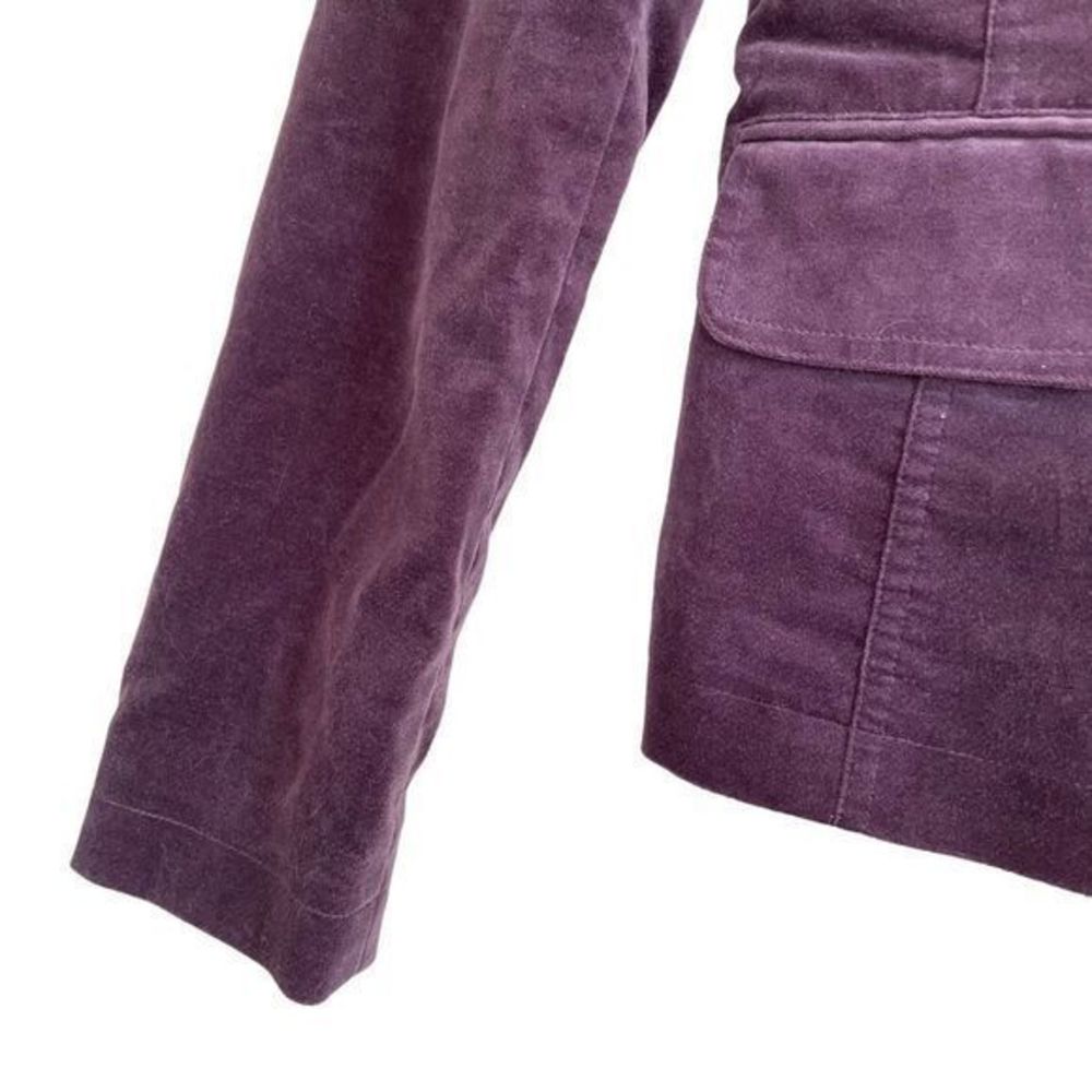 Halogen Purple Velvet Button Down Work Blazer - Picture 4 of 7